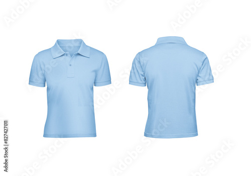 Obraz na płótnie Ultimate Blank Mockup Set for Kids, Light Polo Shirts with Front and Back Views Transparent Background Template