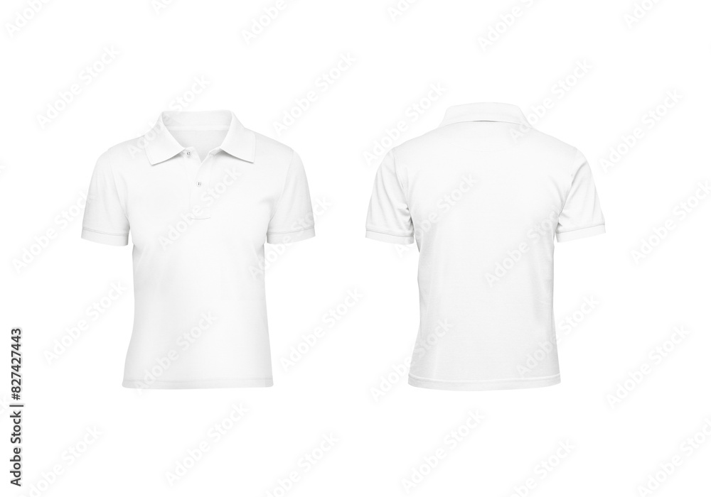 Ultimate Blank Mockup Set for Kids, White Polo Shirts with Front and Back Views Transparent Background Template. Ultimate Blank Mockup Set for Kids, White Polo Shirts with Front and Back Views Transparent Background Template.