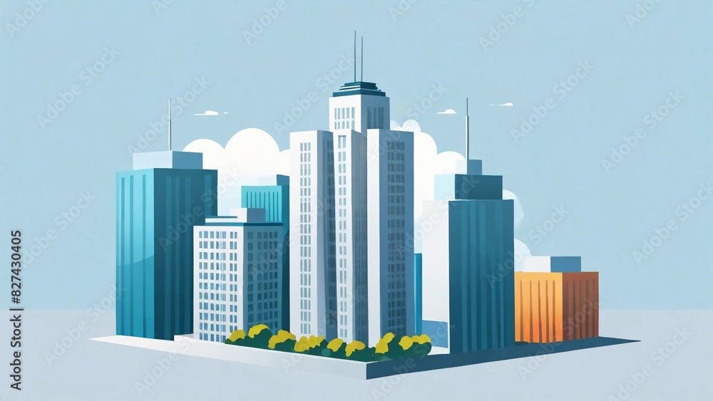 Fototapeta premium city skyline vector illustration