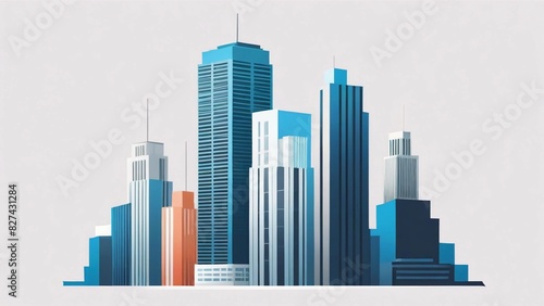 city skyline vector illustration © Indra