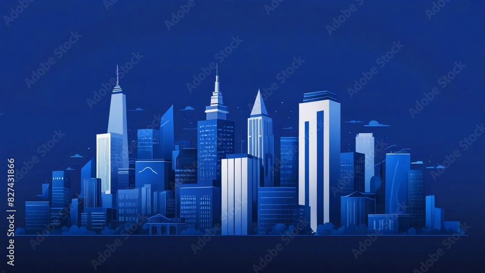 Fototapeta premium city skyline vector illustration