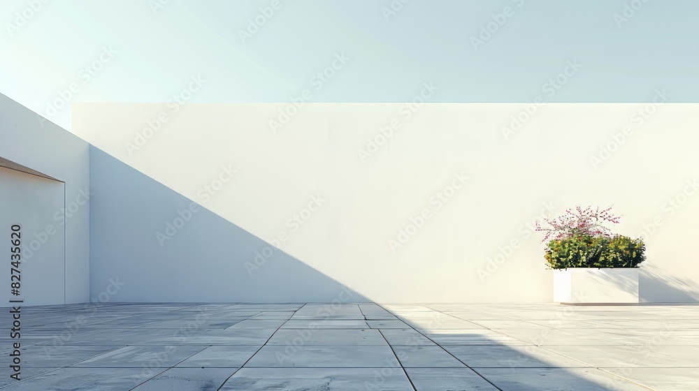 Obraz premium White concrete wall