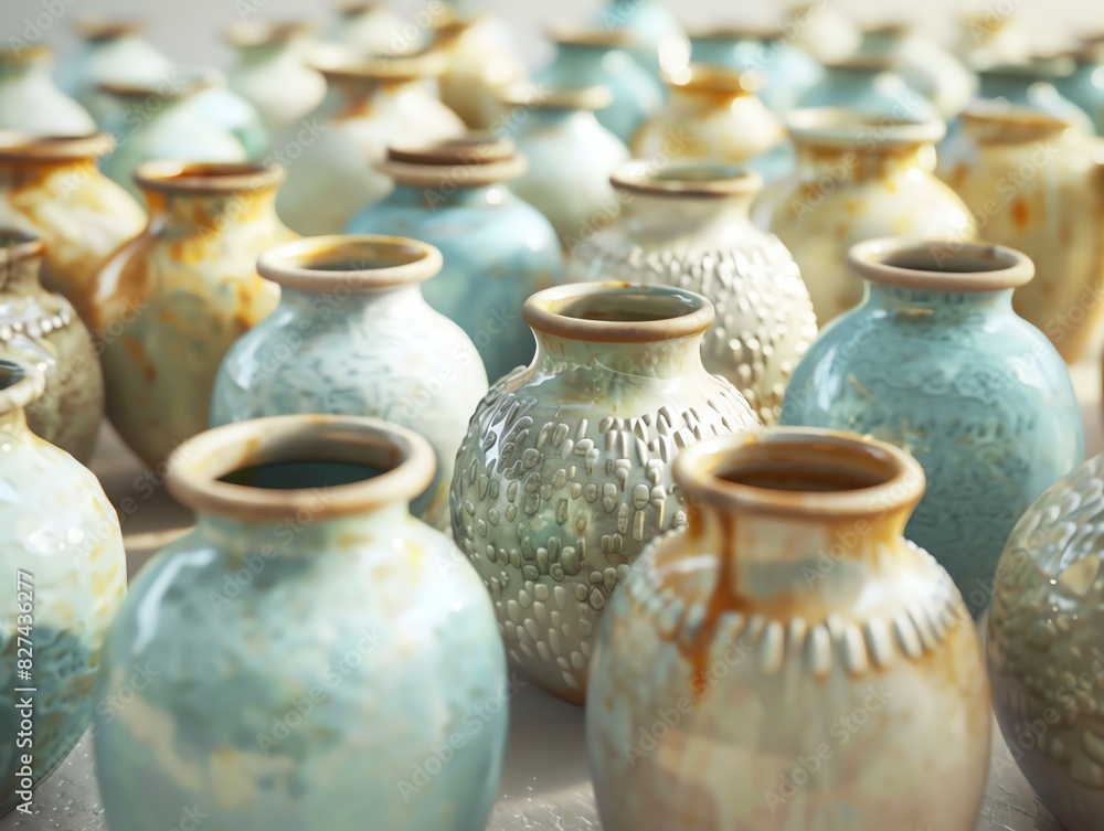 A 3D render of Drung medicine being stored in ceramic jars A 3D render of Drung medicine being stored in ceramic jars