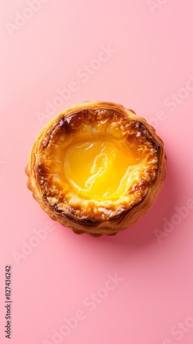 Portuguese egg tart baked crusty pie traditional food