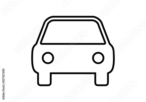 Icono negro de un coche en fondo blanco.