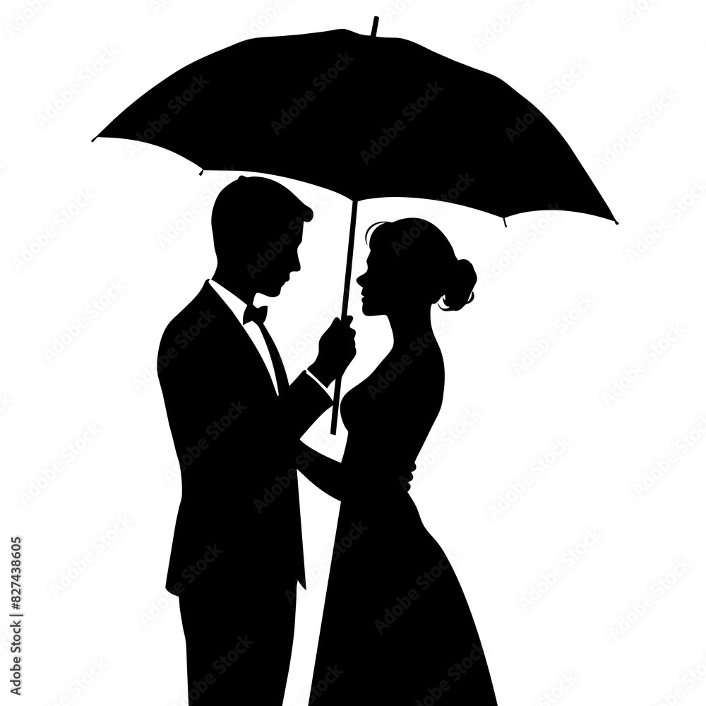 romantic vector silhouette illustration romantic vector silhouette illustration