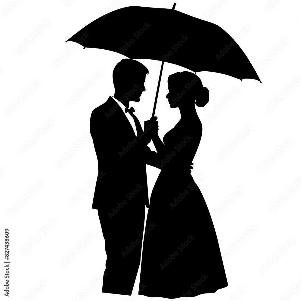 romantic vector silhouette illustration romantic vector silhouette illustration