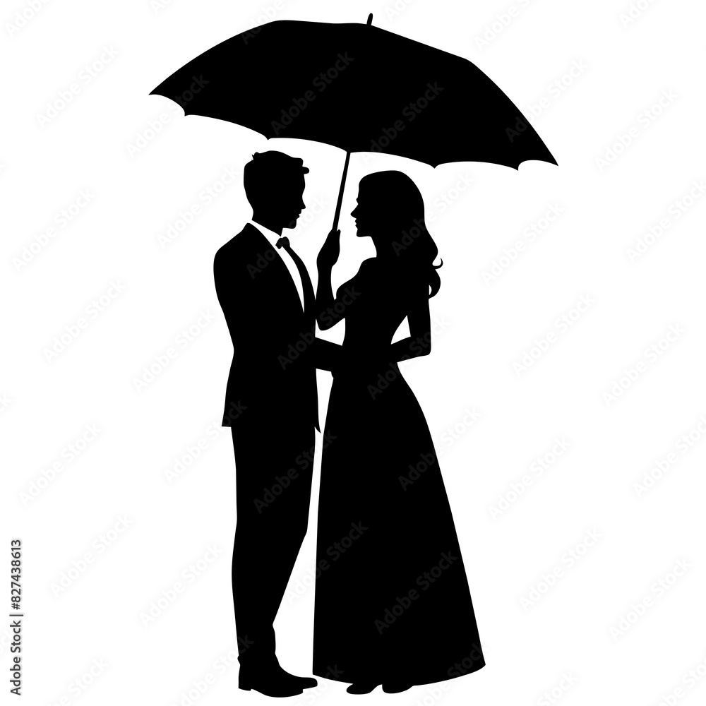 romantic vector silhouette illustration romantic vector silhouette illustration