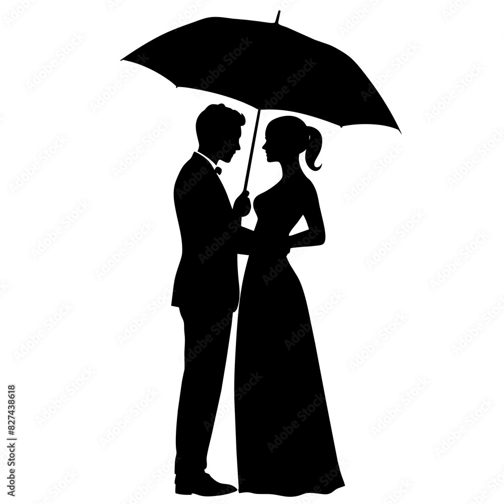 romantic vector silhouette illustration romantic vector silhouette illustration