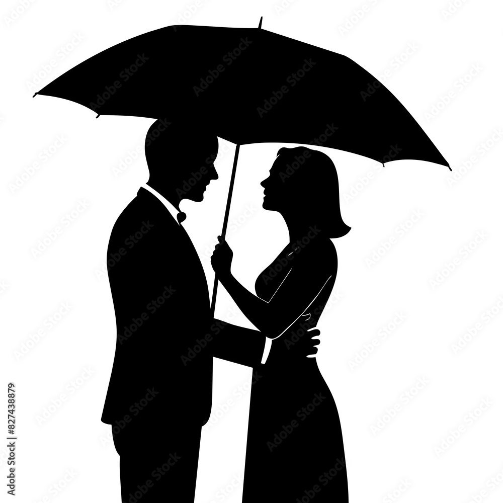 romantic vector silhouette illustration romantic vector silhouette illustration