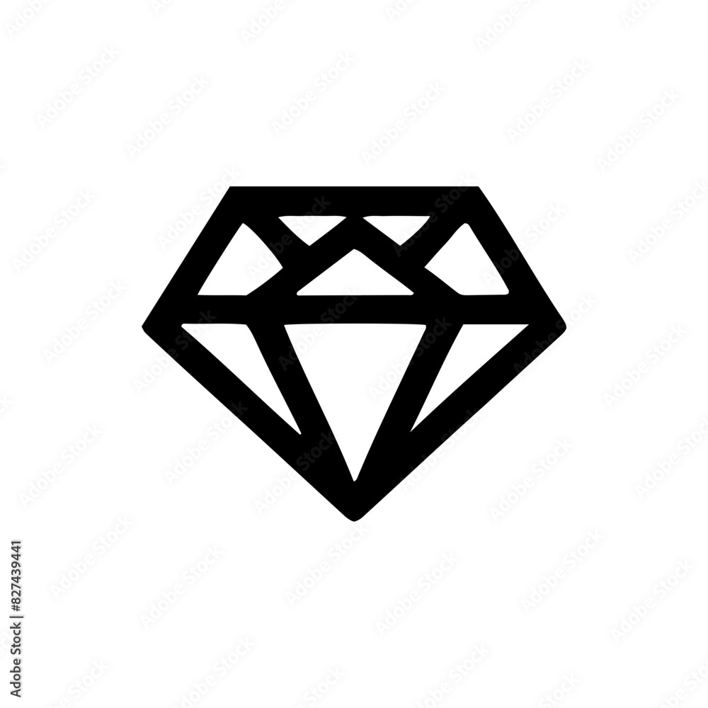 Vector diamond. Simple design. The concept of luxury is valuable Vector diamond. Simple design. The concept of luxury is valuable