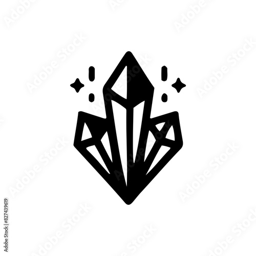 vector crystal Precious gems shine simple design