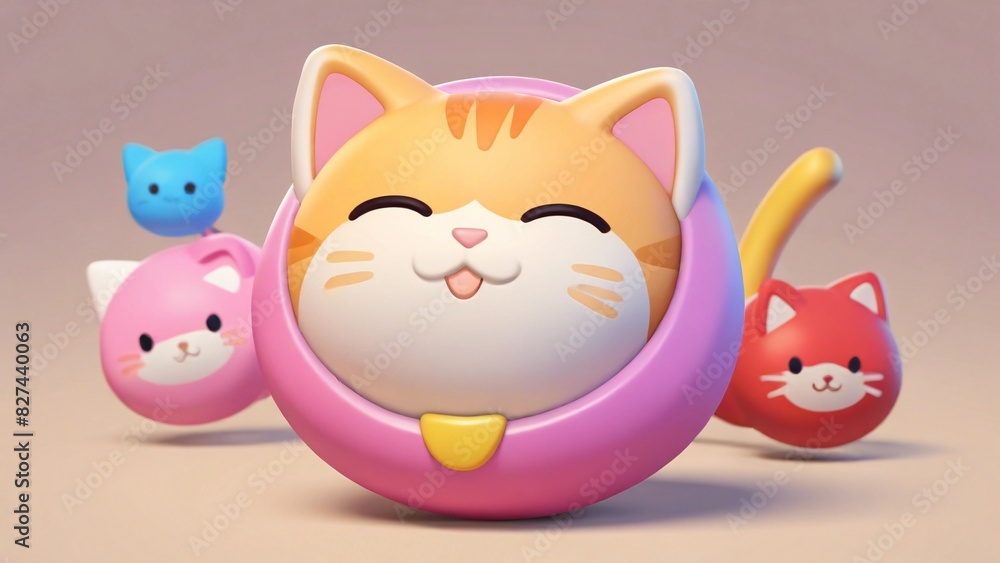 Icon cat 3d Icon cat 3d