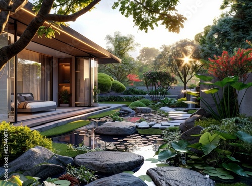 Exquisite Japanese Garden: A Tranquil Oasis