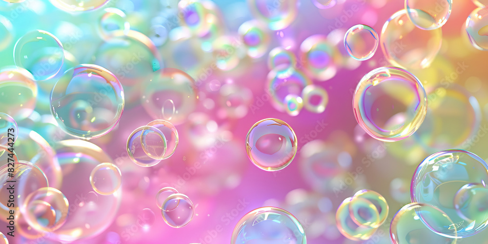 Bubble Burst: Floating bubbles in varying sizes and colors, creating a light-hearted and cheerful background pattern