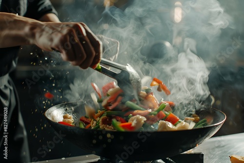 Dancing Flames: A Culinary Symphony. Generative AI