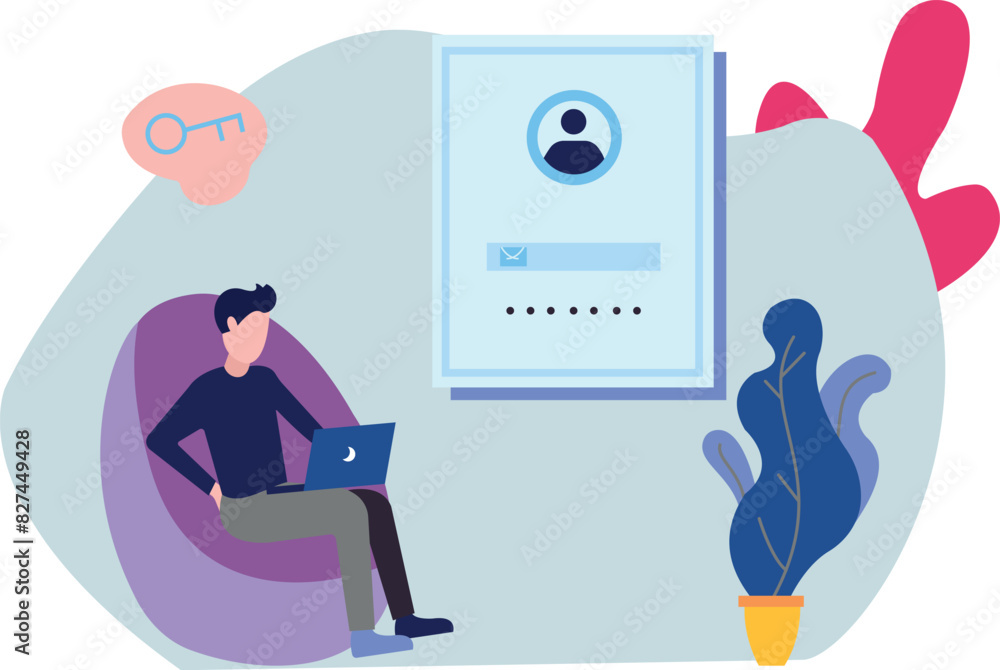The boy has a password protected profile. The boy has a password protected profile.