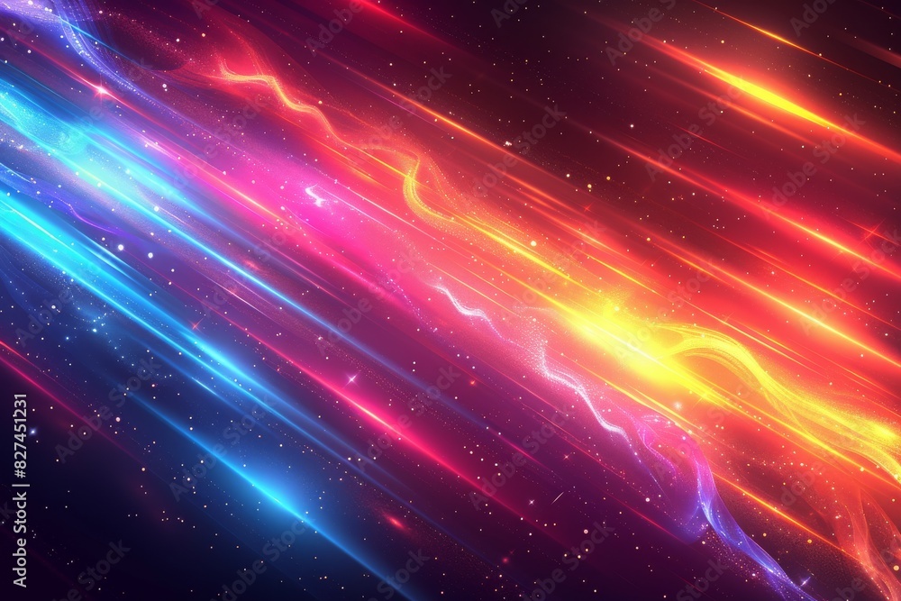 Obraz premium Futuristic background of light. stripes lines with blue light. speed and motion on background