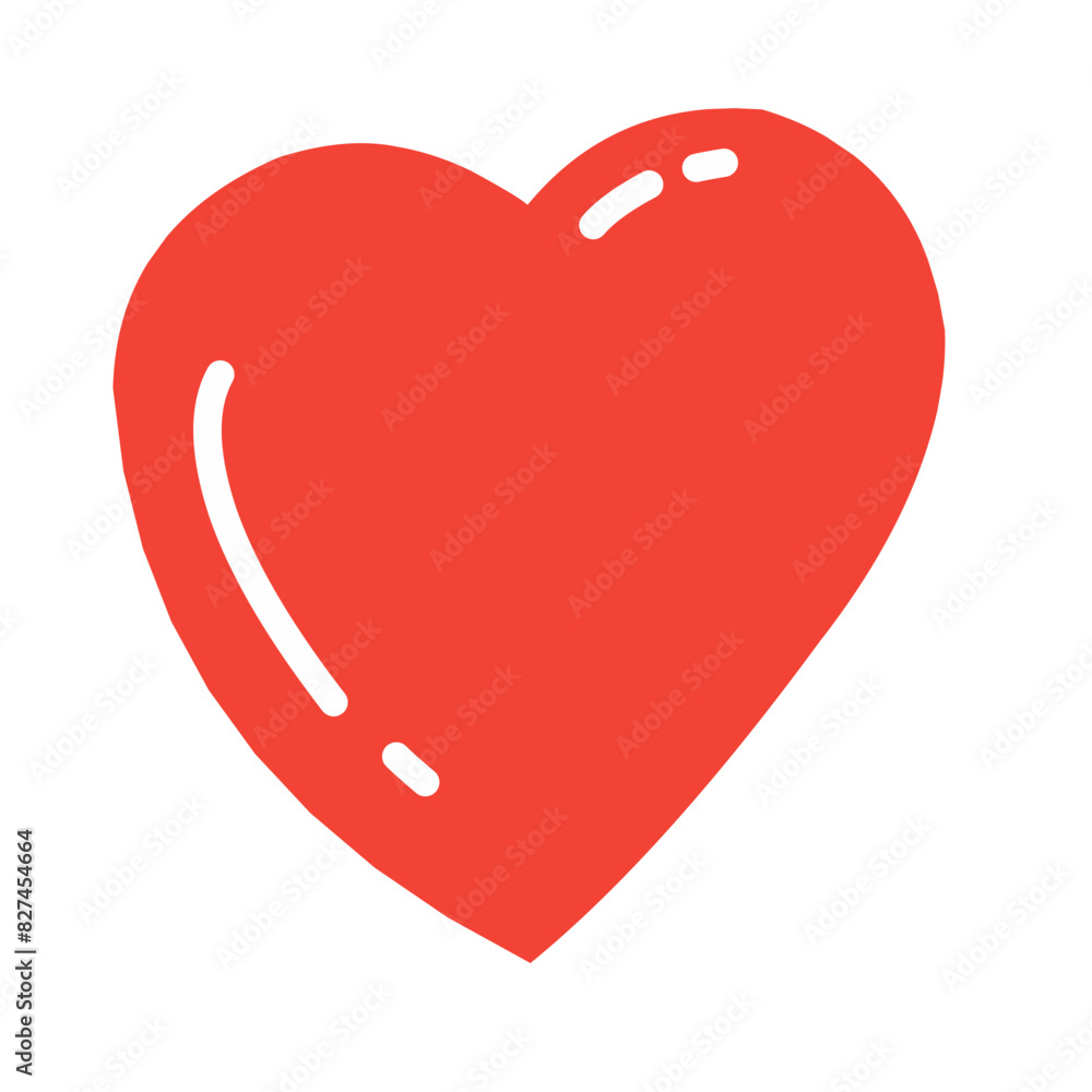 Fototapeta premium Heart red icon