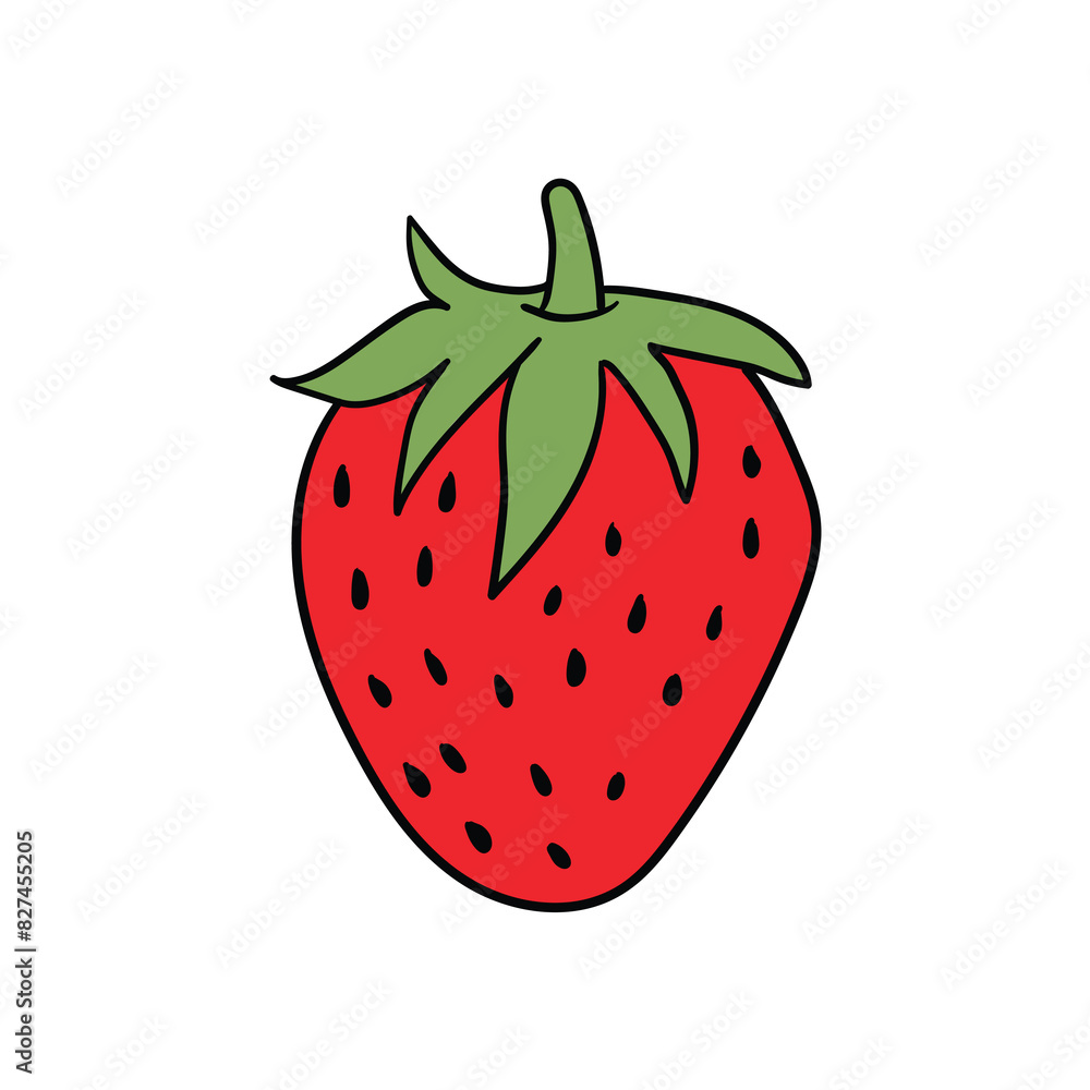 Hand drawn doodle strawberry icon on white background. Hand drawn doodle strawberry icon on white background.