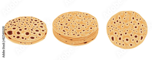tortillas on white background. Vector eps 10. Perfect for wallpaper or design elements