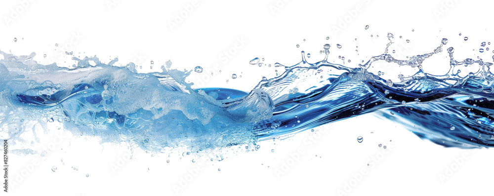 Dynamic splash of crystal clear blue water, captured in motion, vividly highlighting the energy and fluidity of liquid in high definition. Dynamic splash of crystal clear blue water, captured in motion, vividly highlighting the energy and fluidity of liquid in high definition.