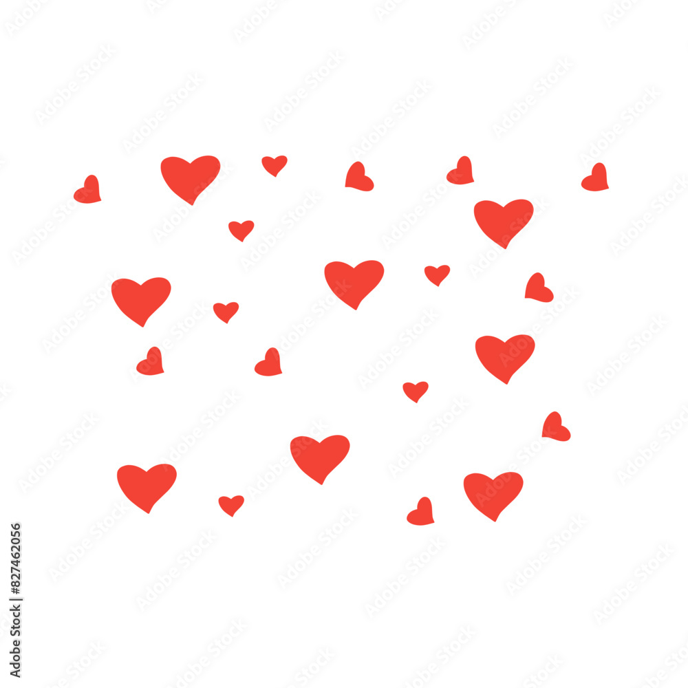 Red heart shape seamless pattern