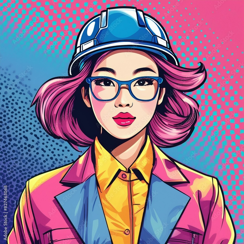 Architect in pop art style Architect in pop art style