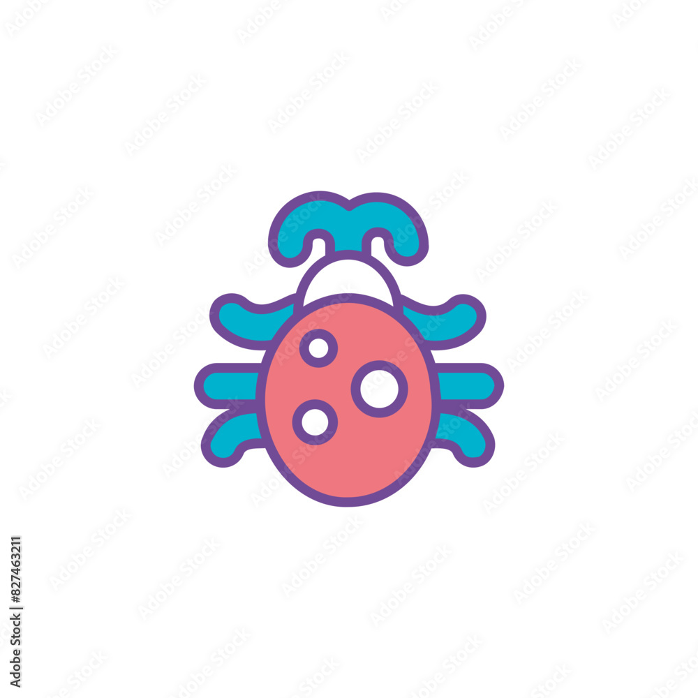 Virus icon design with white background stock illustration Virus icon design with white background stock illustration
