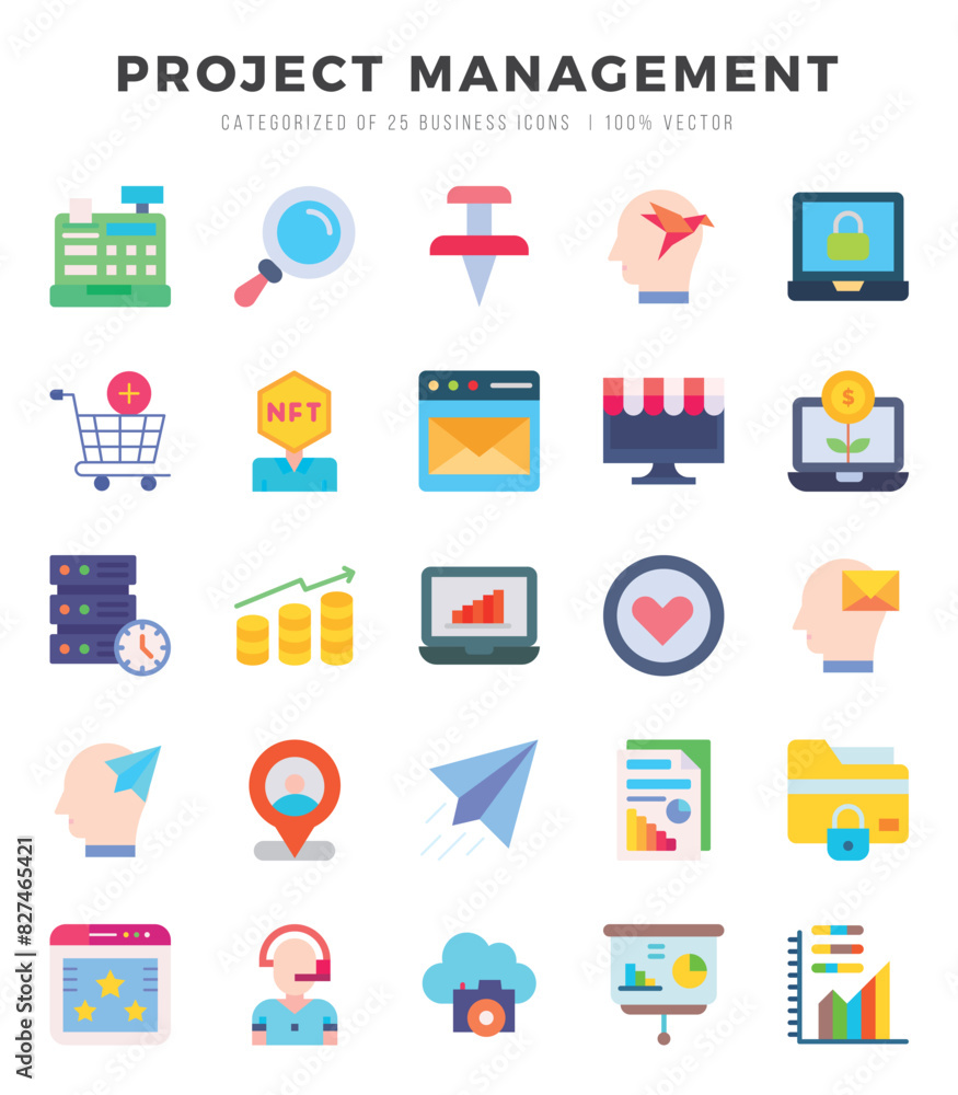Set of Project Management icons. Vector Illustration. Set of Project Management icons. Vector Illustration.
