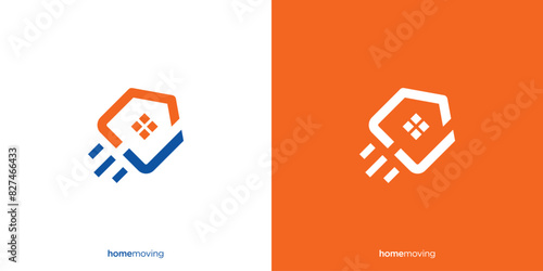 Home Moving Logo Design. Home Rent Loan Mortgage Buy Sale Property Logo Design Template.