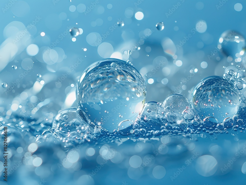 Elegant Modern Design with Light Blue Background,Ethereal Water Droplets: Nature's Elegance Elegant Modern Design with Light Blue Background,Ethereal Water Droplets: Nature's Elegance