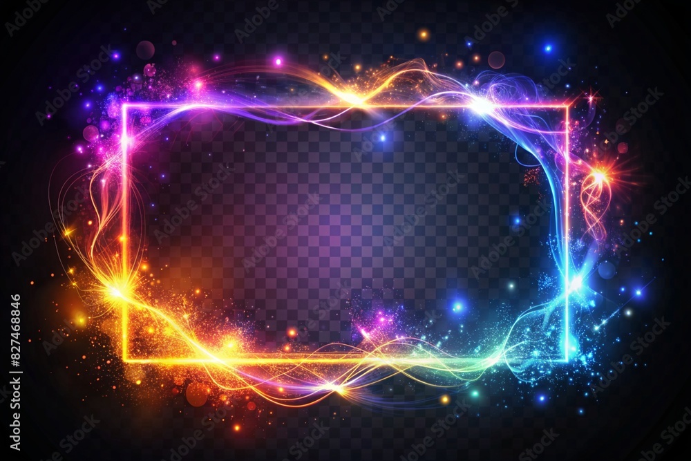 Abstract neon energy frame Abstract neon energy frame