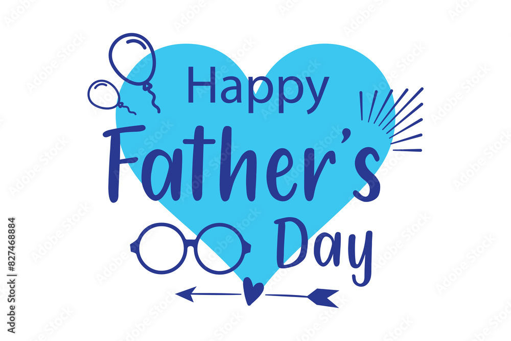 Happy Father's Day typography design, hand drawn lettering with blue bow tie. Happy Father's Day typography design, hand drawn lettering with blue bow tie.