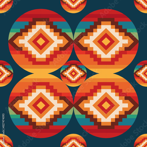 Ethnic boho seamless pattern. Tribal pattern. Folk motif. Textile rapport