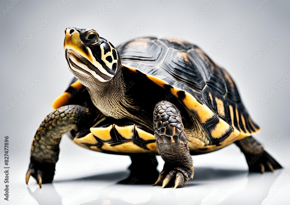 Obraz premium Turtle against a white background.