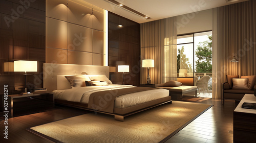 modern cozy bedroom interior design 