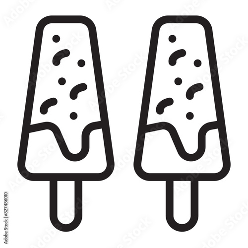 malai kulfi line icon
