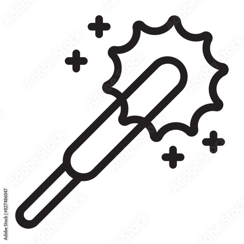 sparkler line icon