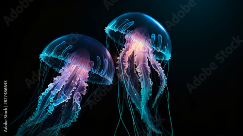 jelly fish in the water.
