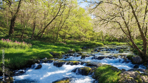 calm river of spring