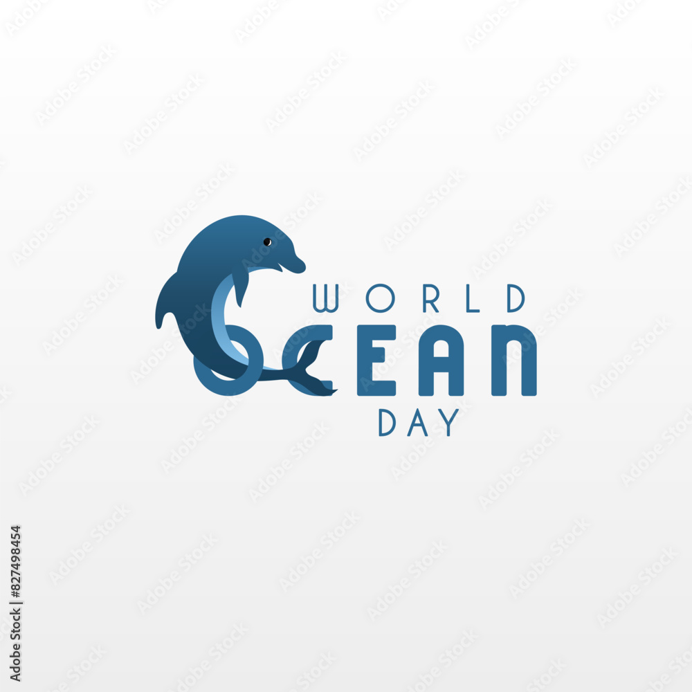 World ocean day simple design, suitable for greeting card, poster, banner World ocean day simple design, suitable for greeting card, poster, banner