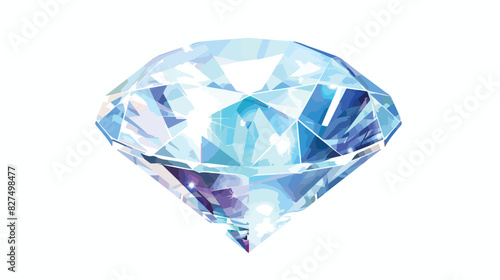 Diamond icon isolated on white background. Shining ge