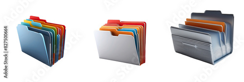 file folder isolated on transparent background