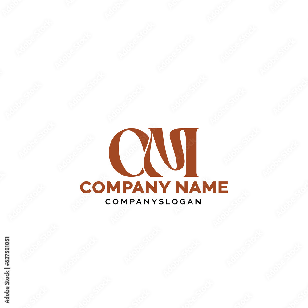 Fototapeta premium Letter OM logo design, vector logo design, illustration 