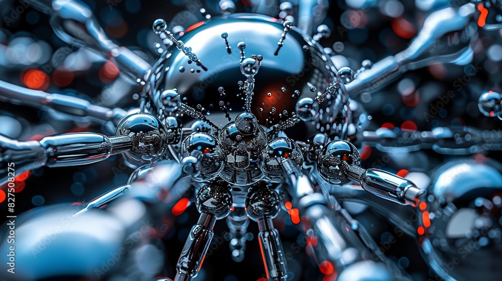 Fototapeta premium Molecular Perspective of Nanobot Swarm