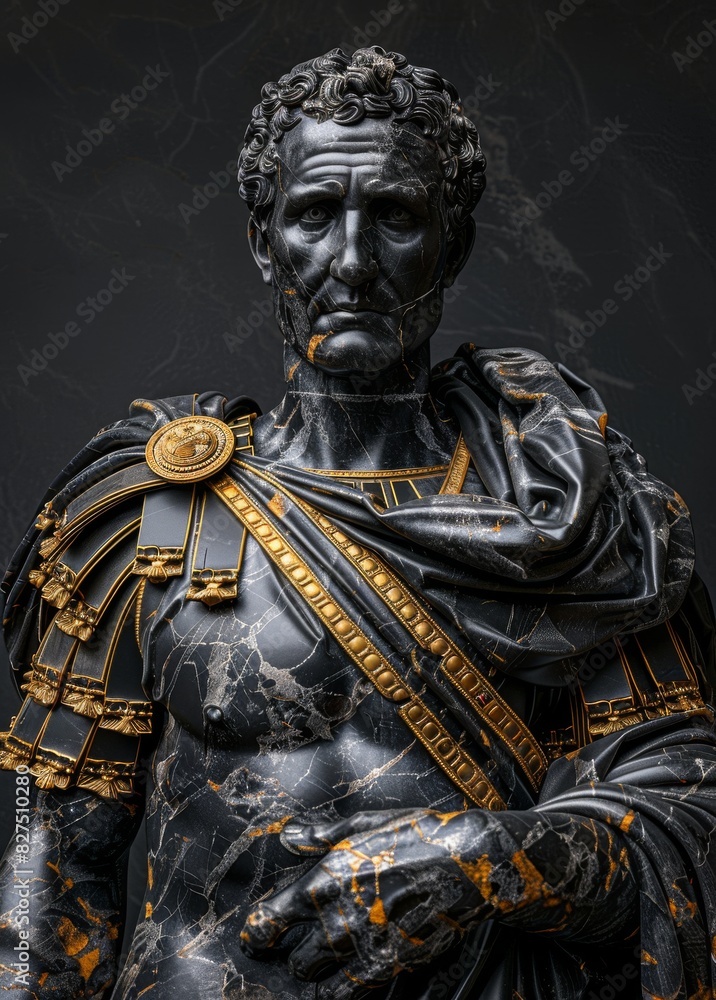 Obraz premium Abstract Epic Ancient Mythology Stoic Figure Portraying the Stoicism Existence with Stoical Expressionism And Timeless Classicism