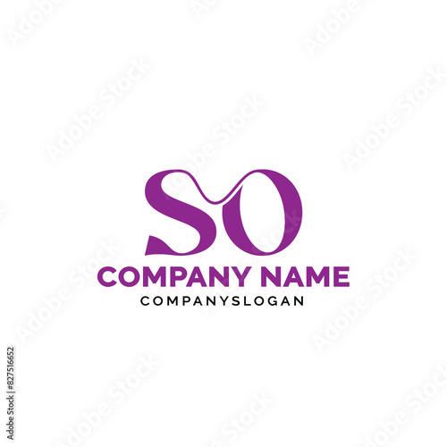 Letter SO logo design, vector logo design, illustration 