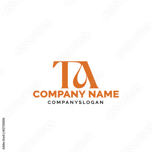 Letter TA logo design, vector logo design, illustration 