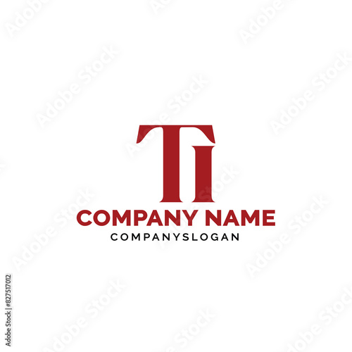 Letter TI logo design, vector logo design, illustration 